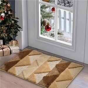 Indoor Door Mat Non Slip Soft Touch Absorbent Entrance Rug20"x 31.5" Camel